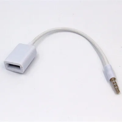 Аудиоразъем Jack 3 5 AUX в USB 2 0 конвертер Aux кабели шнур для автомобиля mp3 колонка u диск