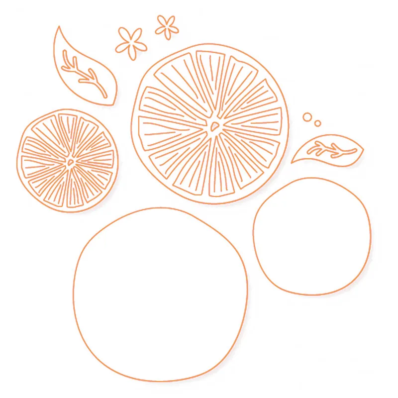 

Eastshape Die Cutting Cute Fruit Citrus Metal with Clear Stamp DIY Decorative Embossing Scrapbooking Craft Card Stencil Template