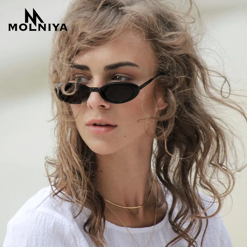 

MOLNIYA Women Small Oval Sunglasses 2018 New Retro Cat Eye Sunglasses For Ladies Brand Designer uv400 Glasses Oculos