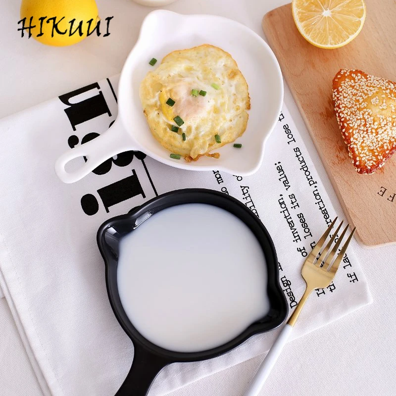 

Modern Style Matte Round European Ceramic Baking Pan Tray Fruits Salad Pasta Plates Fried Eggs Steak dinner plate