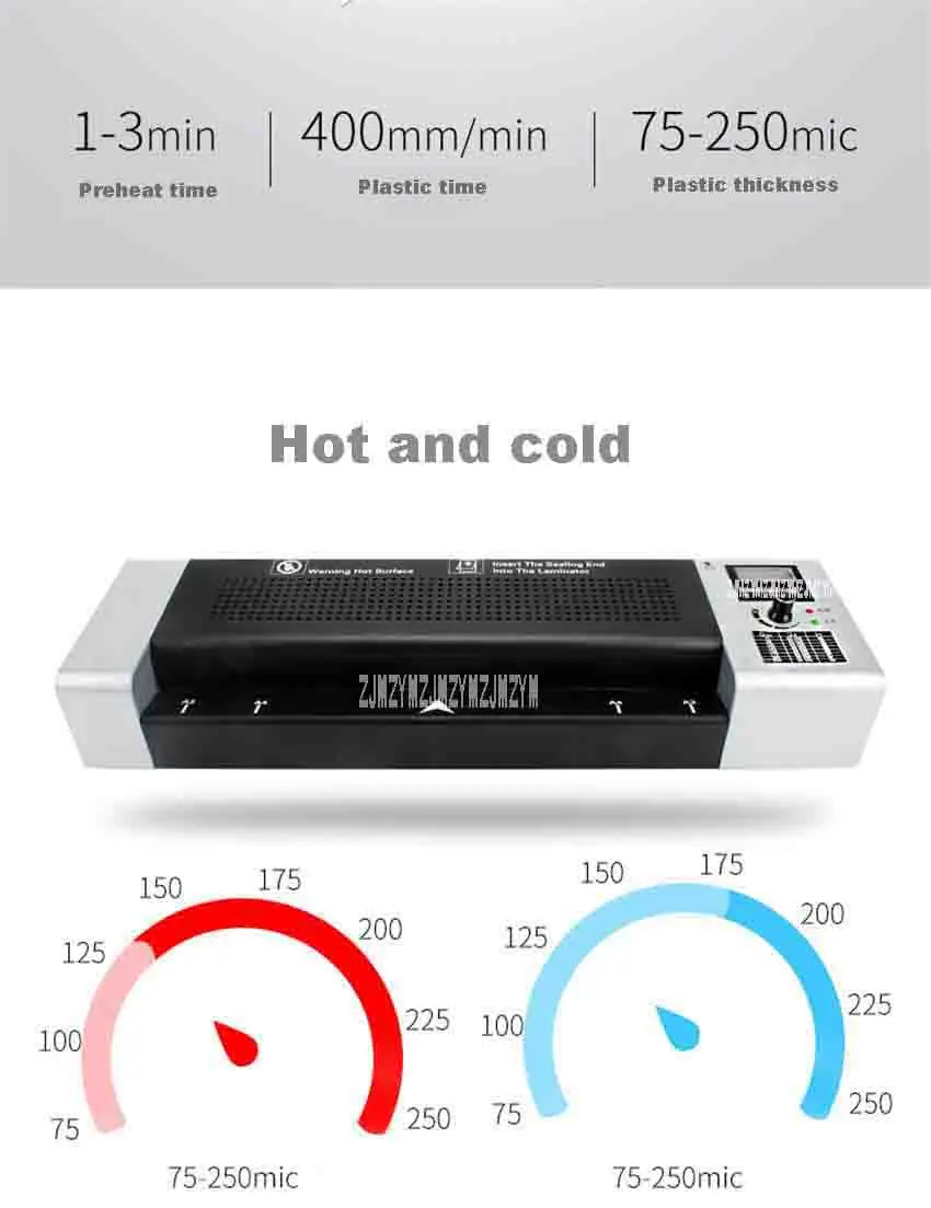 A3 Фото Горячая и холодная машина для производства бумажных ламинатов YE355 офис бытовой фото металлический чехол Цифровой Дисплей ламинатор 220V 1000W 75mic-250m
