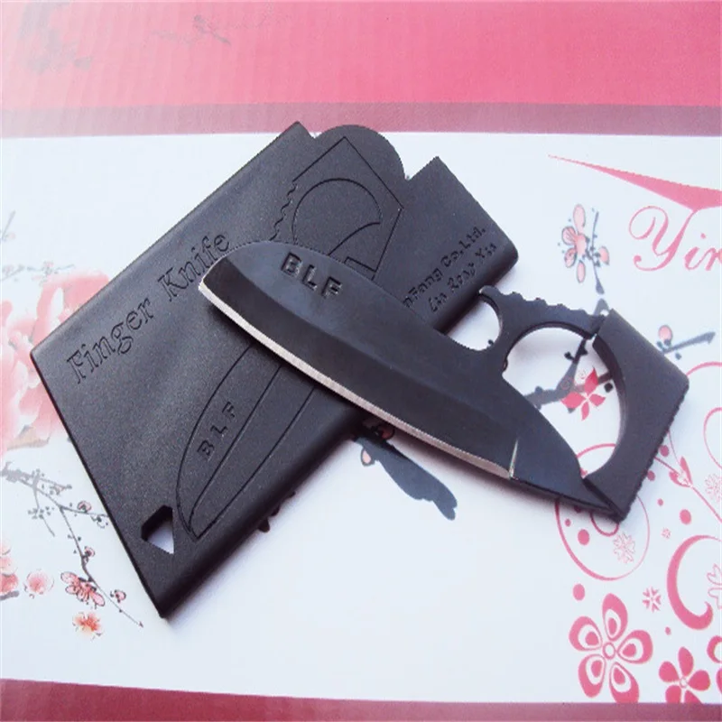 Multi-function Credit Card size knife Camping Survival Pocket knife Wallet Finger Mini Eagle Outdoor EDC Multi Tools With Sheath