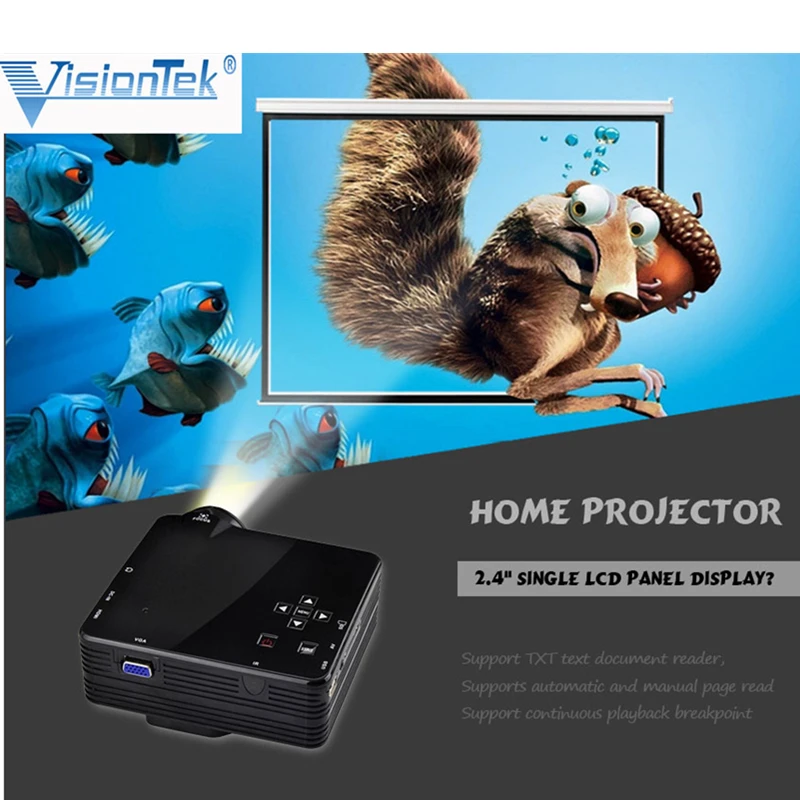 Mini Projector LCD Full HD 1080P 600 Lumens 3D LED Portable Video