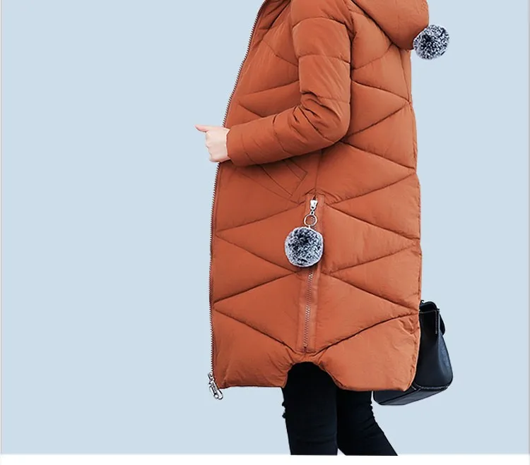 С капюшоном меховой воротник зимнее пуховое пальто куртка длинная теплая для женщин Casaco Feminino Abrigos Mujer Invierno 2018 мужские парки верхняя одежда