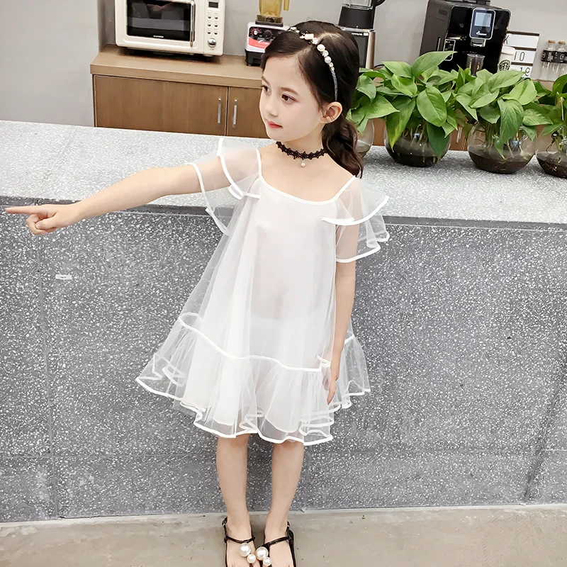 

BBZAI NEW Brand girl temperament Sling lace dresses Princess Dress Elegant Fashionable Toddler birthday suit Wedding dress Kids