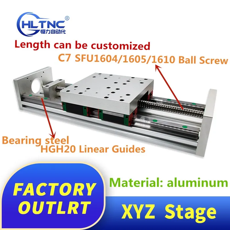 Электромотор для 3D принтера XYZ Axis линейная платформа SFU1605 шариковый винт+ HGH20 линейная направляющая для ЧПУ Части Название 23 34 шаговый двигатель