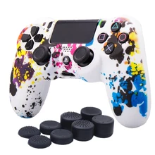 Soft Silicone Thumbstick Caps Rubber Joystick Gamepad Grips Case Cover for Sony DualShock 4 PlayStation4 PS4 Slim Pro Controller
