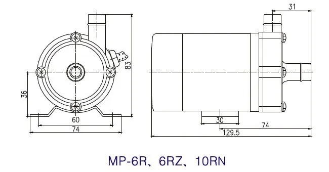 Сертификат Ce Микро Водяной Насос 220 В MP-10RN 8~ 11L/min Магнитной Воды Циркуляционный Насос Солнечной Химической жидкости насосные насосы для воды