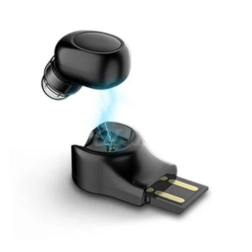 COOLJIER Мини Bluetooth наушники Беспроводная гарнитура Hands-free Earbud наушники бизнес наушник для iPhone X 8 7 plus samsung - Цвет: Черный