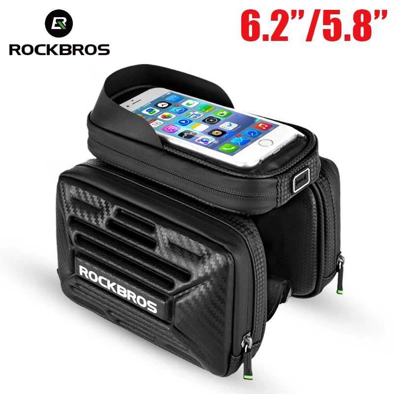 ROCKBROS 6," велосипедная каркасная сумка, велосипедная сумка с жестким корпусом, велосипедная сумка с сенсорным экраном, чехол для мобильного телефона, Аксессуары для велосипеда