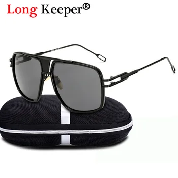 

Long Keeper Fashion SteamPunk Men Women Grey Sunglasses Alloy Metal Sun Glasses UV400 Protective Male Driving Safety Eyewears