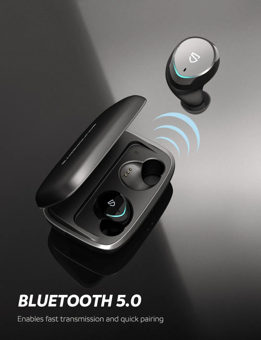 SoundPEATS Trueshift Bluetooth Беспроводные наушники с микрофоном IPX7 водонепроницаемые настоящие беспроводные стерео наушники-вкладыши TWS Bluetooth He