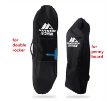 New Black Skateboard Carrying Bag Drawstring Pouch Double Rocker Deck 87x30cm Bag & Small Fish Board 62x26cm Backpag