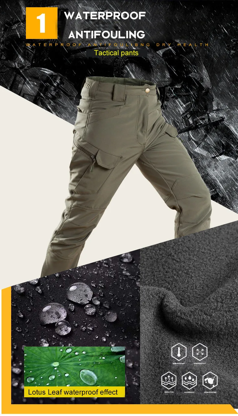 Тактический Акула кожа мягкая оболочка военные брюки мужские непромокаемые Трекинговые походные брюки уличные спортивные охотничьи флисовые брюки