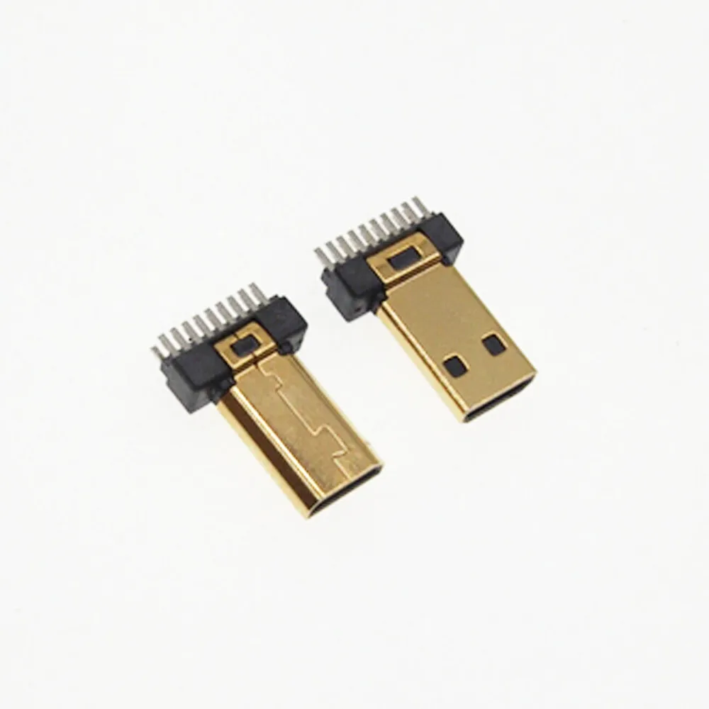 10 шт./лот позолоченный Micro HDMI штекер D Тип шина сварной проволоки без платы PCB|hdmi