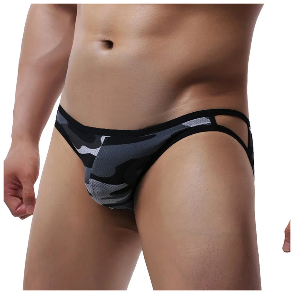 2019 Men's briefs openwork swimming shorts casual pants comfortable underwear sexy briefs hombre non-slip quick drying 40J10 (4)