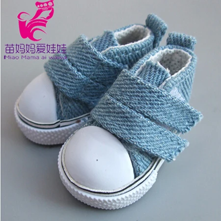 Color choosed 5cm Canvas Sneaker For 1/4 BJD Doll Mini Toy Shoes Bjd Shoes for Russian diy fabric Doll shoes 15