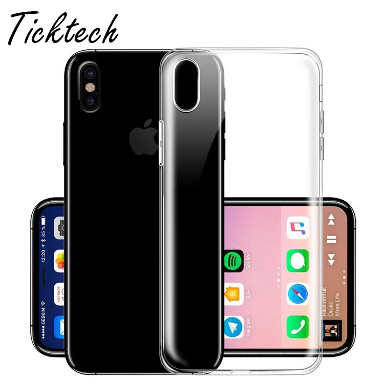 100 шт./лот 0 5 мм Кристальный гелевый Чехол для Iphone X 8 7 S8 plus Samsung S7 ультра тонкие