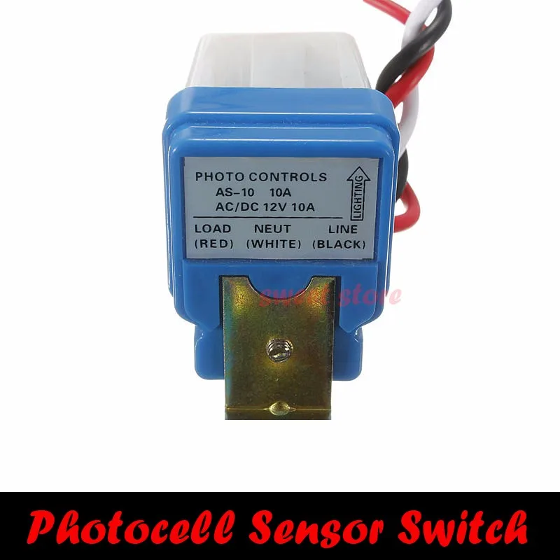 Automatic Auto On Off Photocell street Light Switch Photo Control Photoswitch Sensor DC12v 50-60Hz 10A free shipping 2pcs  (4)