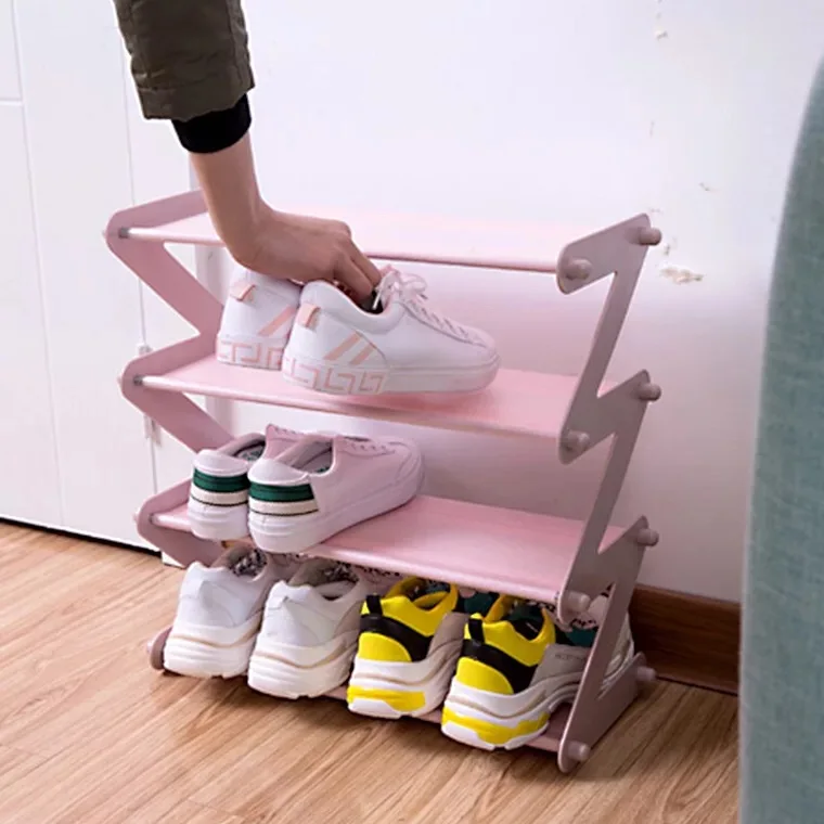 

Creative Z shape shoe shelf Steel Stainless Shoe Rack Shoe Collect and storage Book Shelf Book Storage