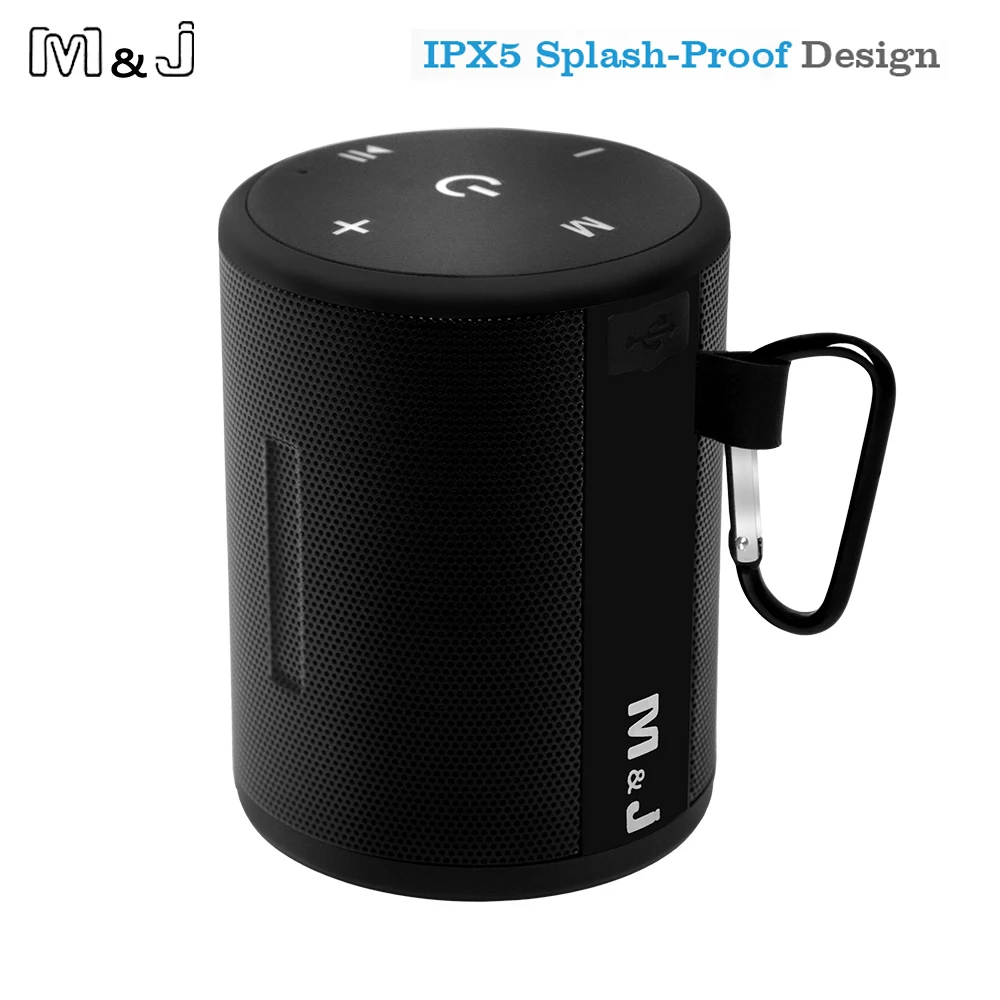 M & J T2 Mini 5 Вт наружная Водонепроницаемая Bluetooth колонка с супер басами Портативная
