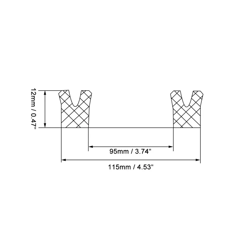 Uxcell Hydraulic Seal Piston Shaft UPH Oil Sealing O-Ring For Hydraulic Reciprocating Environment 95/80/70 x 115/99/90 x 12mm