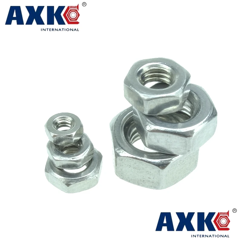 Stainless Steel 304 Metric thread DIN934 M1.6 M2 M2.5 M3 M4 M5 M6 M8 M10 M12 M14 M16 M18 M20 Hex Nuts Stainless Steel 304 Metric thread DIN934 M1.6 M2 M2.5 M3 M4 M5 M6 M8 M10 M12 M14 M16 M18 M20 Hex Nuts