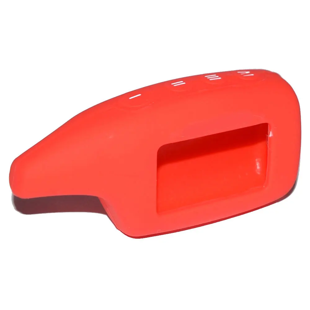 Silicone Key Case For Scher Khan Magicar 5 6 V Logi-car A B Two Way Car Alarm M5 LCD Keychain Remote Control Protect Cover Skin