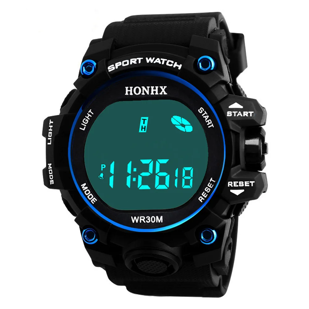 Мужские спортивные часы новые стильные светодиодный цифровые светящиеся часы Hour erkek kol saati