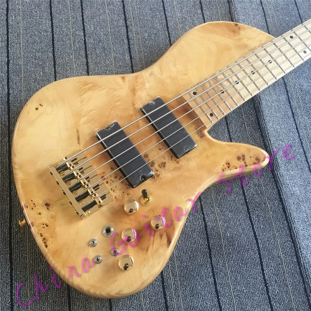 

TOP QUALITY 5 strings guitar;gold hardware;Free shipping