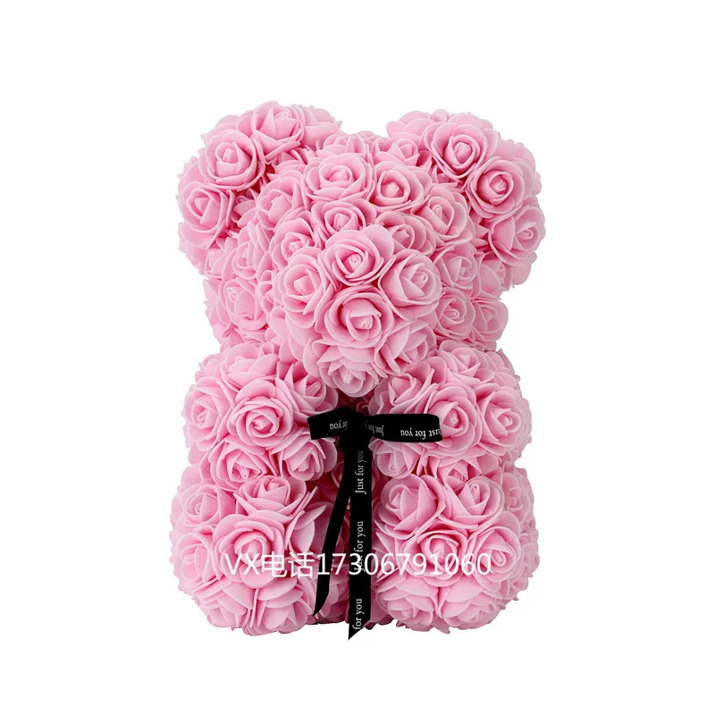 День Святого Валентина романтическая подарочная коробка в форме розы Медведь искусственные розы украшения стильная футболка с изображением персонажей видеоигр подруги Kid подарок на день матери gift17* 17*24 - Цвет: 16