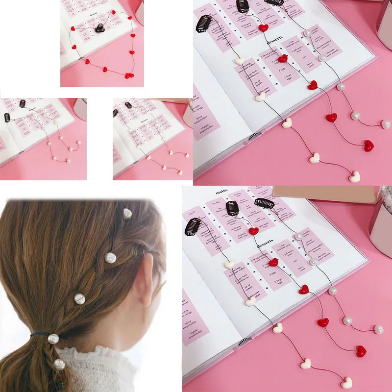 

Hot Sale 1pc Fashion Simple Beautiful Pearl Hair Clips Women Girls Cute Charming Heart Hairband Accessories