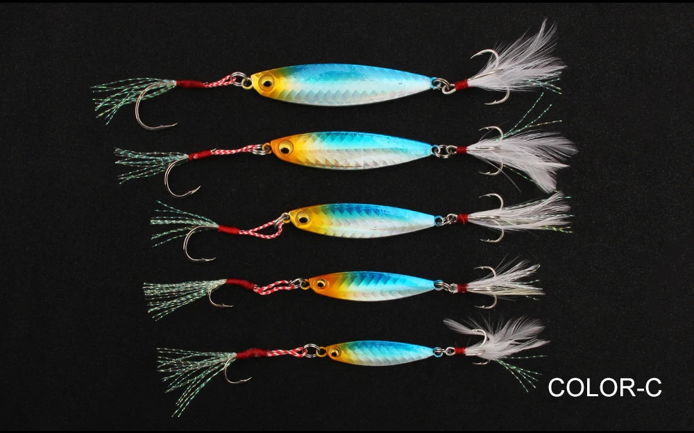 Spinpoler Flat Side Vertical Irons Jigs Metal Spoon Fishing Lure Shore Cast Laser Iron Lure Isca Spinner Jigging Bait 7g to 31g  (7)