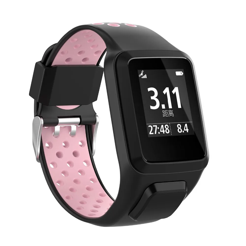 Replacement Silicone Soft Wristband for Tomtom 2  Ventilate Two-Color Sport Strap 2 (18)