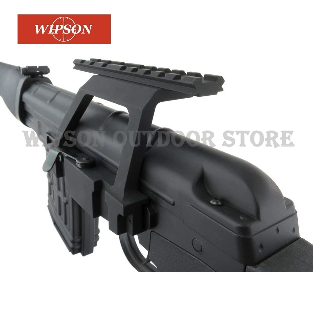 WIPSON المعادن أعلى السكك الحديدية جبل AK47/AK74 سايغا بندقية الادسنس نطاق السكك الحديدية الجانبية جبل QD ل 20 مللي متر Picatinny السكك الحديدية نطاق البص...