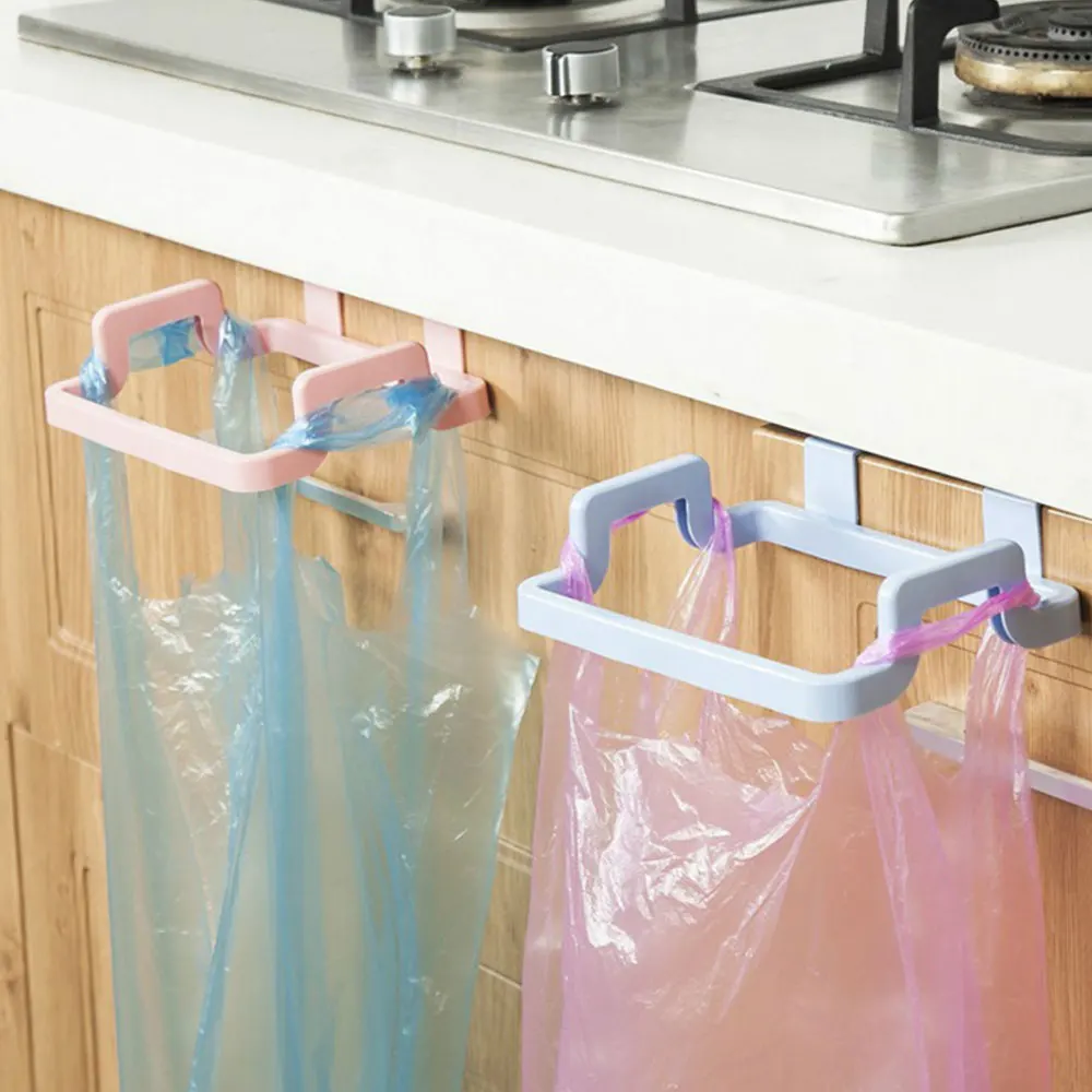 

New Eco-friendly Kitchen Door Back Hanging Style Cabinet Stand Trash Garbage Bags Support Holder