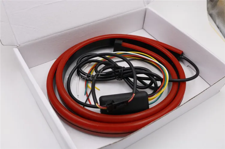 Car universal high brake light LED anti-collision warning light Modified brake light bar Rear glass decorative light09