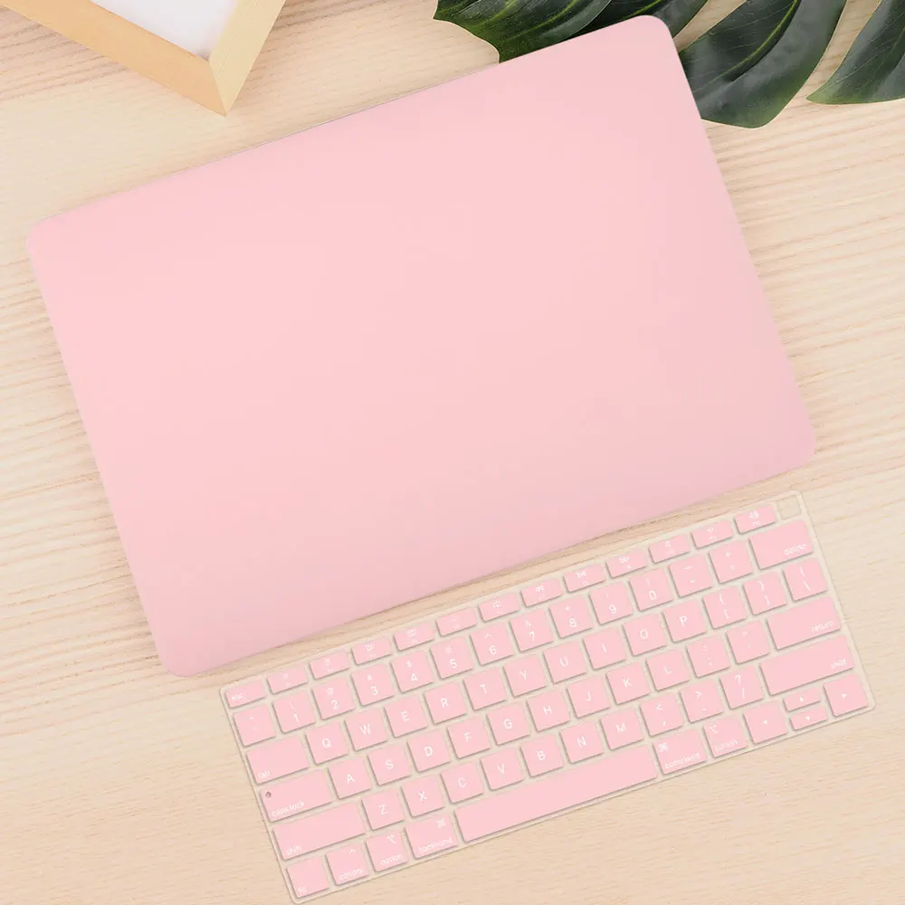 Для Macbook Air 13 A1932 матовый чехол с кристаллами для Macbook Air Pro retina 11 12 13 15 16 дюймов A2141 с бесплатной клавиатурой - Цвет: matte baby pink