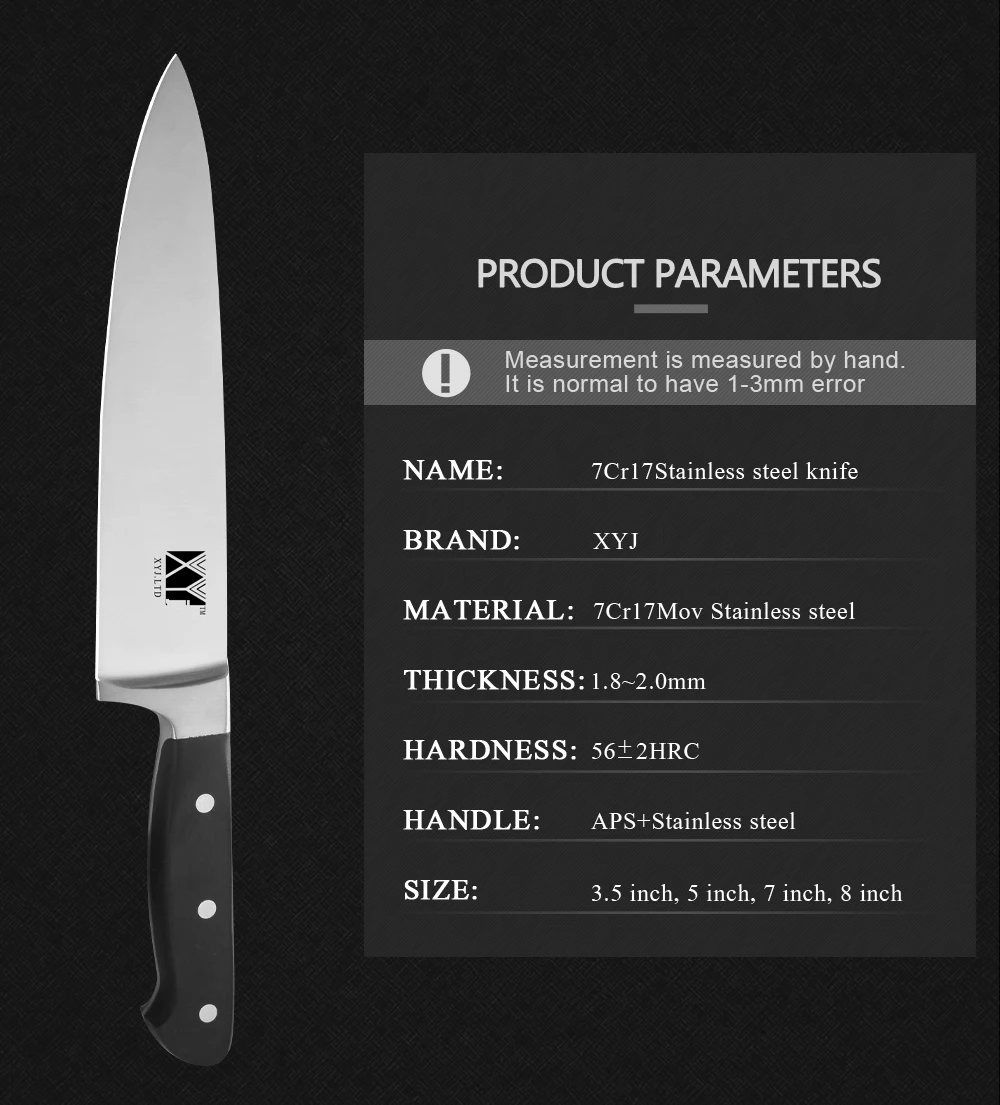 XYj немецкий стиль ультра острое лезвие кухонный нож для очистки овощей утилита Santoku хлеб шеф-повара слайсер нож Профессиональные кухонные инструменты