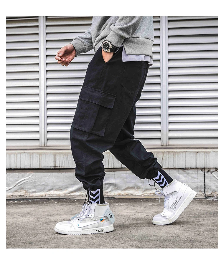 Una Reta Hip Hop Man Pants New Fashion Streetwear Joggers Trousers Casual Foot mouth drawstring design Pants Mens Sweatpants