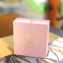 100 шт, заказное имя, элегантные контейнеры для дня рождения, коробка для шоколада, свадебные коробки для конфет, коробочки для гостей