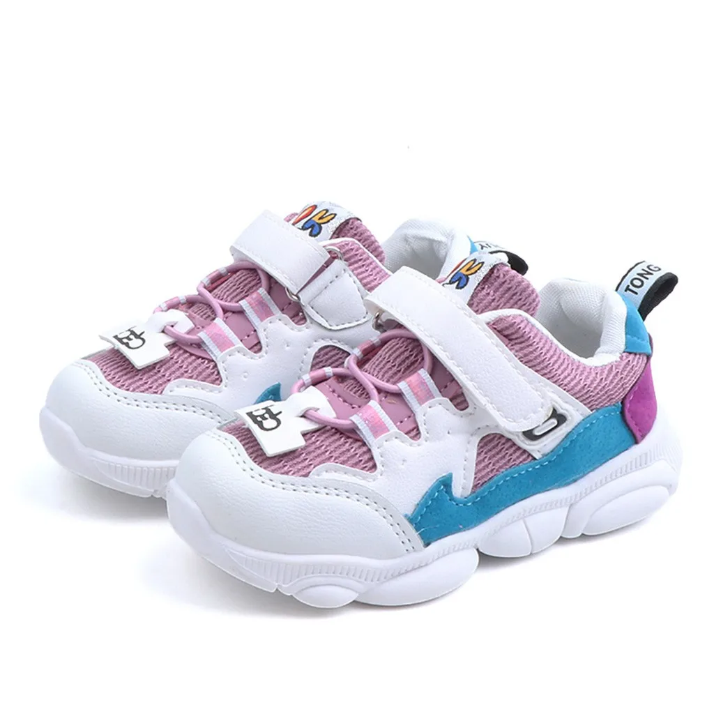 Детская обувь для мальчиков; спортивная детская повседневная обувь для бега; Весенняя дышащая обувь для маленьких девочек и мальчиков; сетчатые цветные кроссовки;# YL21