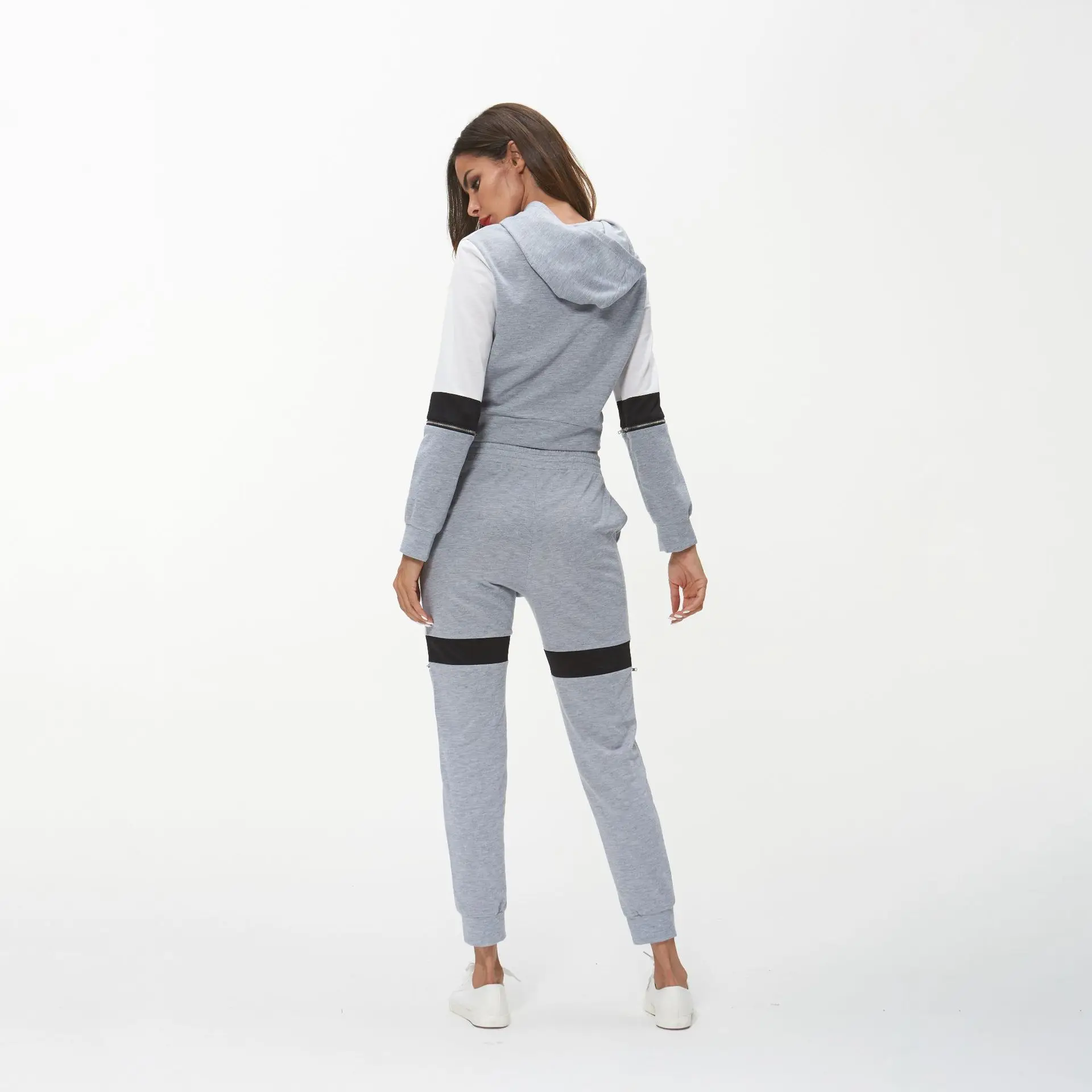 Women Tracksuit Sportswear female Hooded Hoodies Sweatshirt+pant Patchwork Running Jogging Leisure Sport Suit Workout Set Women Tracksuit Sportswear female Hooded Hoodies Sweatshirt+pant Patchwork Running Jogging Leisure Sport Suit Workout Set