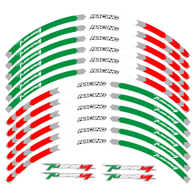 Новинка, высокое качество, 12 шт., подходит для мотоцикла, наклейка на колеса, полоса, светоотражающий обод для Aprilia TUONO V4 1100 RR TUONO V4 1100 завод