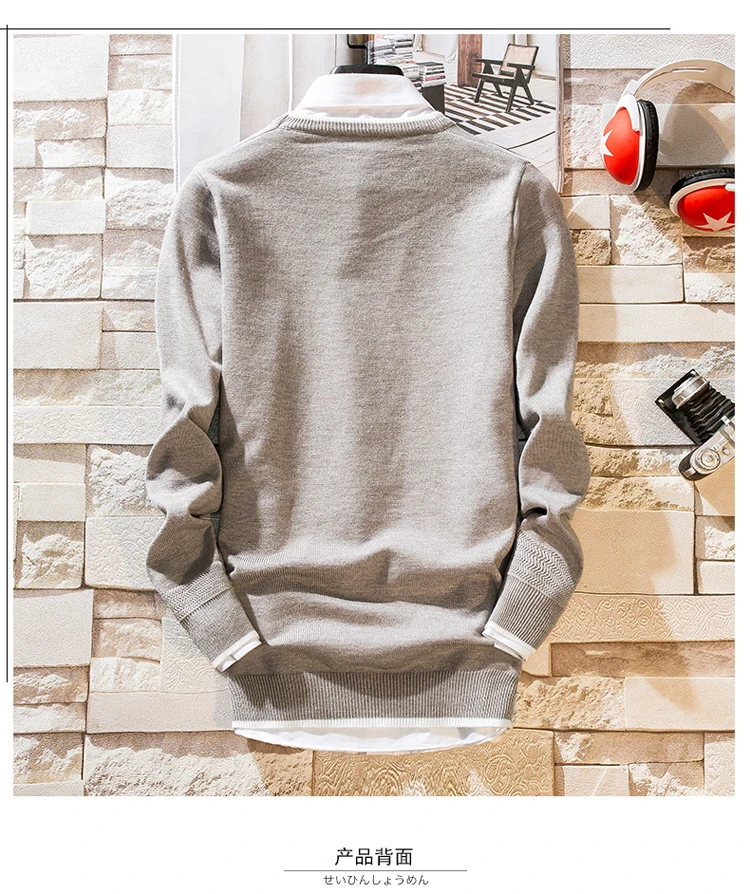 New Autumn Cashmere Sweater Men Long Sleeve Slim Fit Male Pullovers Round Neck Men's Knittwear Mens Christmas Sweaters