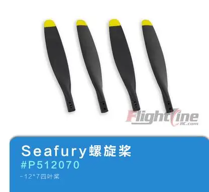 

12*7 4-blades Propeller for Flight Line Sea Fury F8F Spitfire RC Airplane