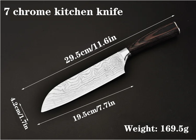 MDSPLPIY инструменты для повара Высококачественный нож из нержавеющей стали 8 дюймов японский кухонный нож для овощей острые Santoku кухонные ножи - Цвет: chef knife 001