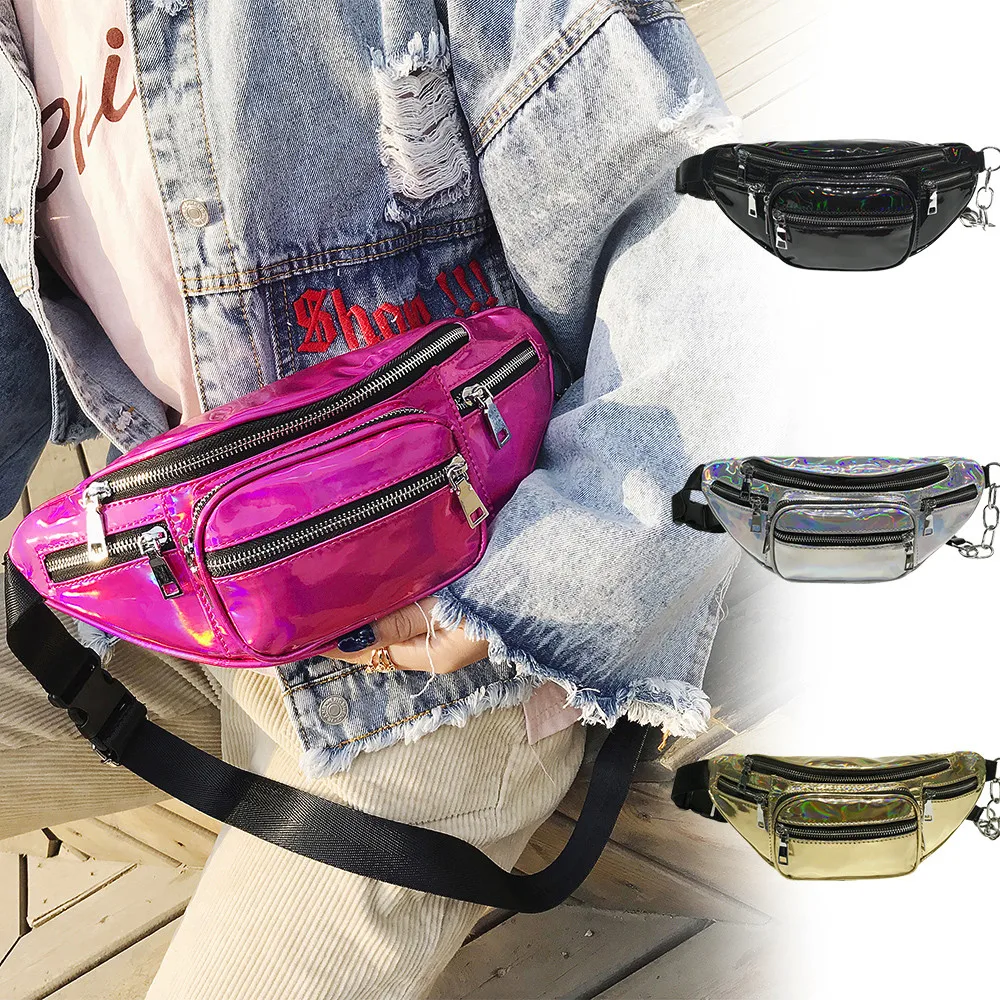 Унисекс лазерные кожаные сумки через плечо яркие цвета Корейская версия Модные вместительные сумки на плечо нагрудная сумка taschen для