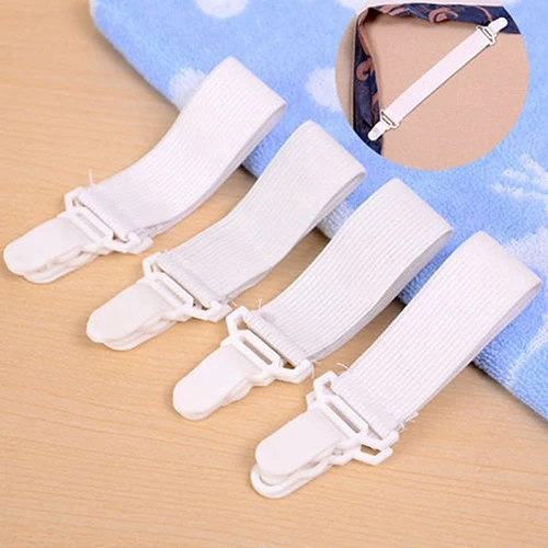 

4Pcs Bed Sheet Buckle Clip Blankets Holder Elastic Fastener Gripper Mattress Blankets Fastener Straps Fixing Slip-Resistant Belt