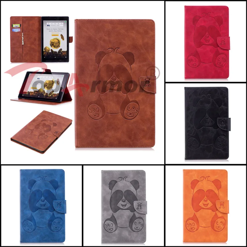 TopArmor тисненая панда кожаный чехол для Amazon Fire HD 10 2017 планшета 6 видов стилей 2015